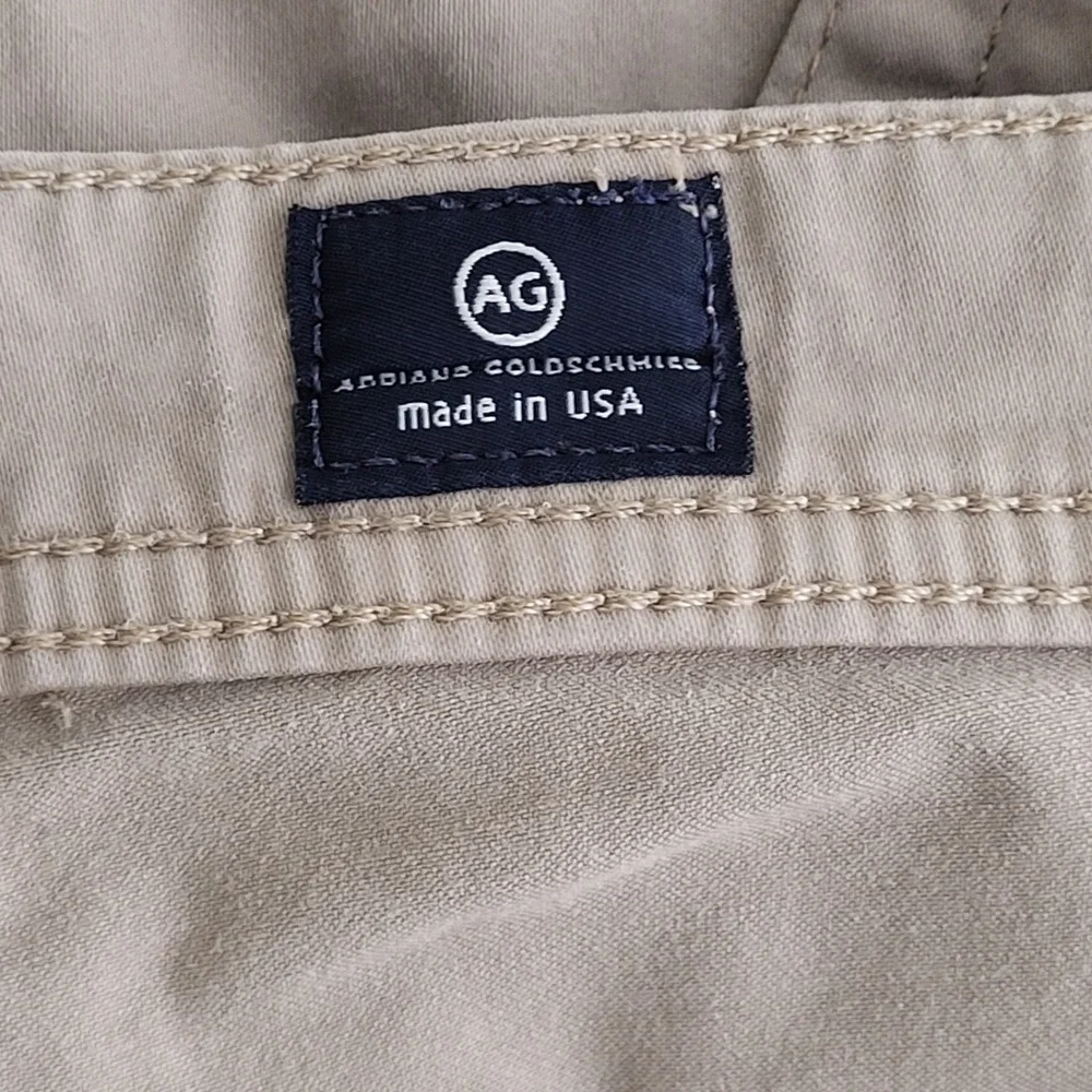 Adriano Goldschmied The Protege Pants Mens 38x34 Fits 38x30 Khaki Straight Leg